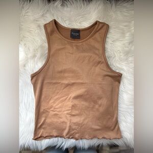 Olivia Rae Tan crop top